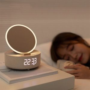 Mirror Wireless Charger Alarm Clock Bluetooth Speaker